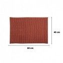 Set of 2 Microfiber bath mat CHENILLE 40x60cm Terracotta MSV