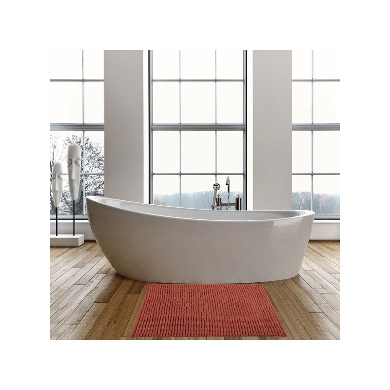 Lot de 2 tapis de bain CHENILLE 40x60 Terracotta MSV