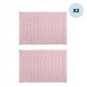 Set of 2 Microfiber bath mat CHENILLE 40x60cm Pastel Pink MSV