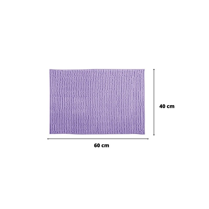 Set of 2 Microfiber bath mat CHENILLE 40x60cm Lavender MSV