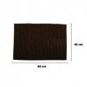 MSV 2er Set Badematte CHENILLE Mikrofaser 40x60cm Schokoladenbraun