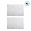 MSV 2er Set Badematte CHENILLE Mikrofaser 50x80cm Weiß