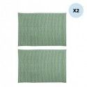 Set di 2 tappetini da bagno in microfibra CHENILLE 50x80cm Basil Green MSV