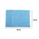 Juego de 2 alfombras de baño CHENILLE de microfibra 50x80cm Azul claro MSV