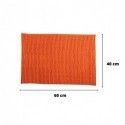 Juego de 2 alfombras de baño CHENILLE Microfibra 50x80cm Naranja MSV