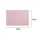 Lot de 2 Tapis de bain Microfibre CHENILLE 50x80cm Rose Pastel MSV