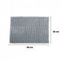 Set of 2 Microfiber bath mat CHENILLE 50x80cm Light Gray MSV