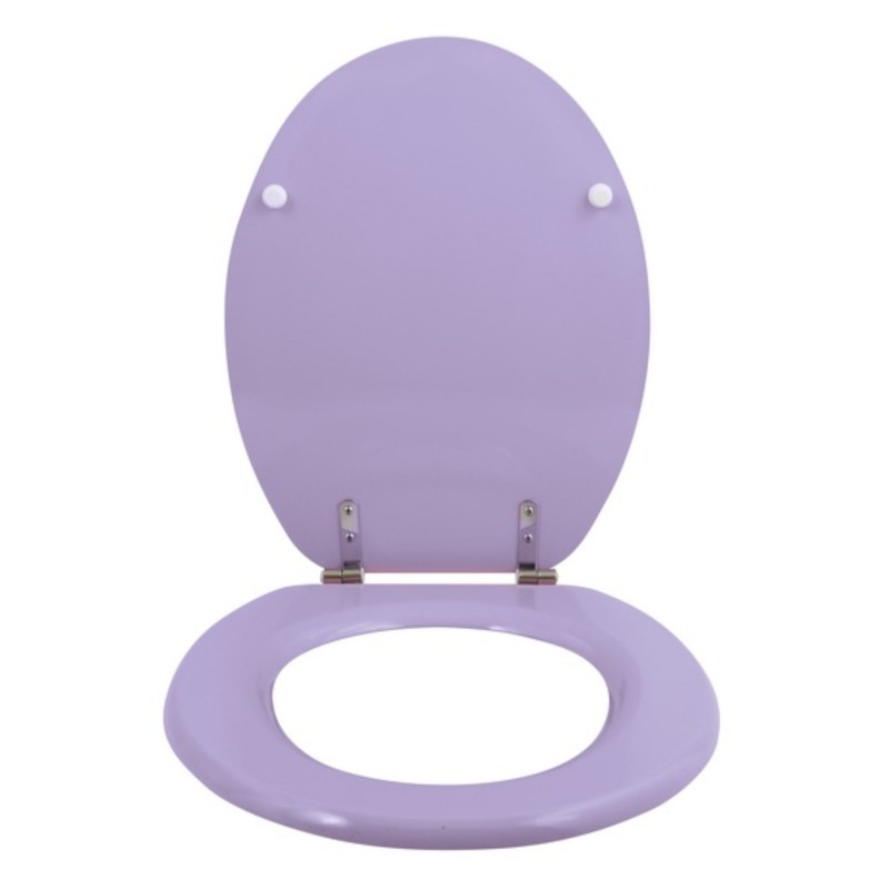 CLÉO Tapa de inodoro MDF Lavanda - Bisagras de acero inoxidable MSV