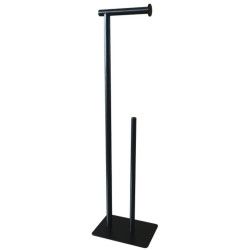 Porte Rouleau papier Wc sur pied Acier MILLY Noir mat MSV