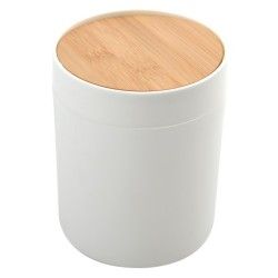 PP & Bamboo ALAIS 2.5L White Spirella Bathroom Tilting Bin