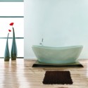 MSV Alfombra de baño de algodón 40x60cm Marrón
