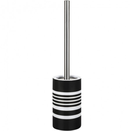 Brosse wc avec support TUBE STRIPPES Noir & Blanc Spirella