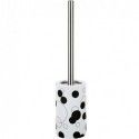 Toilet brush with holder TUBE BUBBLE Black & White Spirella