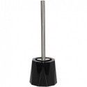 Scopino WC con supporto CRYSTAL Nero Spirella
