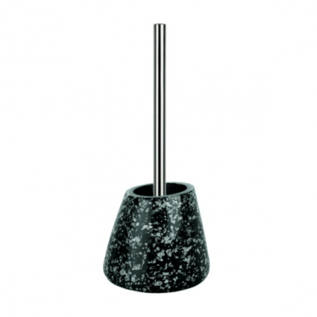 Scopino con supporto in ceramica ETNA Nero & Grigio Spirella