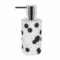 Distributeur de savon Porcelaine TUBE BUBBLES Noir & Blanc Spirella
