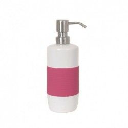 Distributeur de savon Céramique MOOREA Rose & Blanc MSV