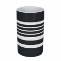 Vaso de porcelana  TUBE-STRIPES negro Spirella