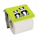 Porte rouleau papier wc Acier Inox PANDA Vert MSV
