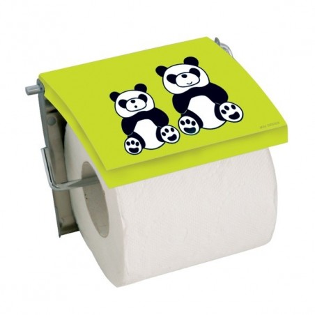 Porte rouleau papier wc Acier Inox PANDA Vert MSV