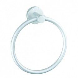 MSV Porte serviettes anneau Aluminium LUGANO Gris
