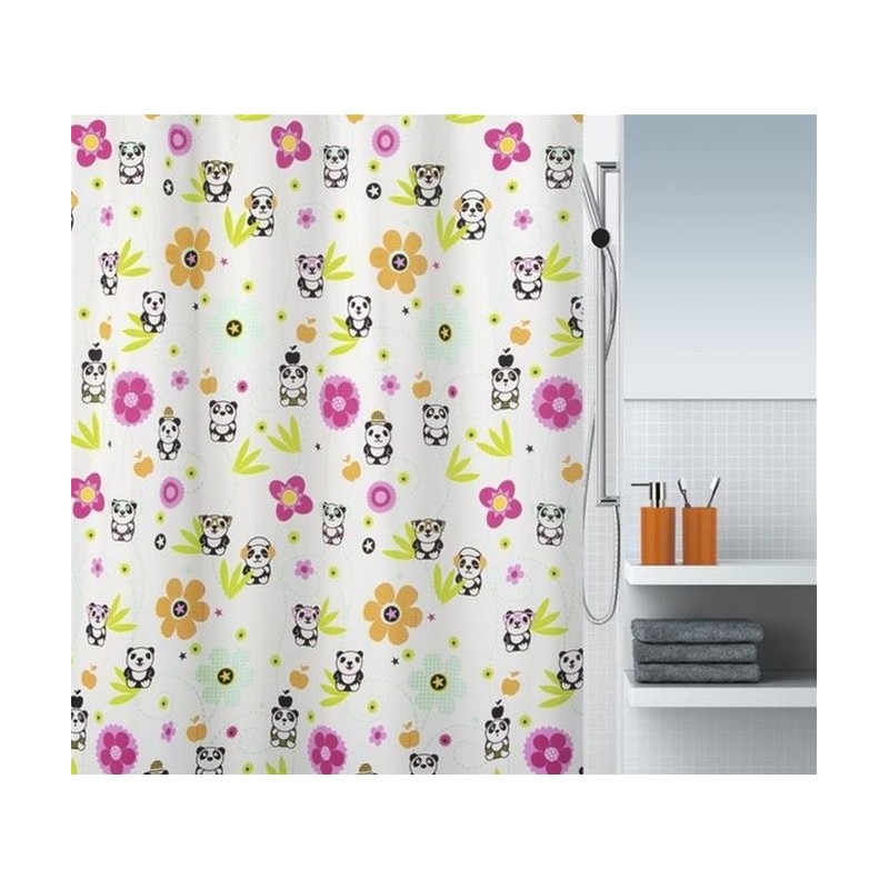 Cortina de ducha PANDA LIFE 180x200cm Multicolor Spirella