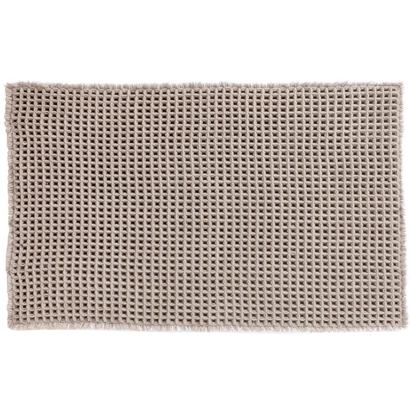 Tappetino da bagno Poliestere WAFFLE 50x80cm Beige MSV