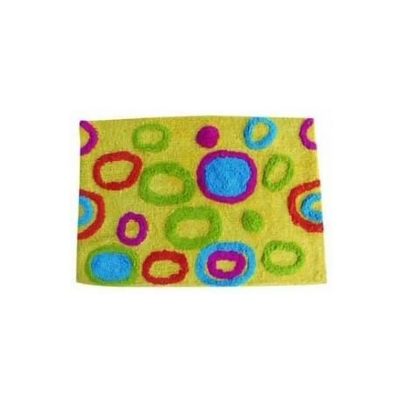 Alfombra de baño de algodón 40x60 cm estampado redondo Multicolor MSV
