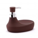 MSV Seifenspender & Schwammhalter Keramik MARBELLA Chocolate