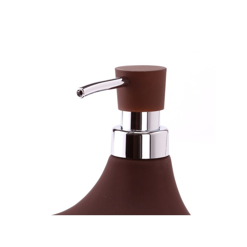 Dispenser sapone e porta spugna in ceramica MARBELLA Cioccolato MSV