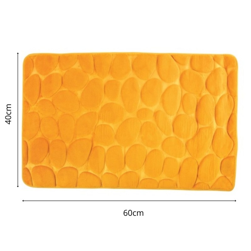 Microfiber bath mat PEBBLE 40x60cm Saffron MSV