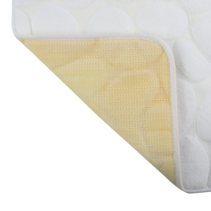 MSV Badematte PEBBLE Mikrofaser 40x60cm Weiß