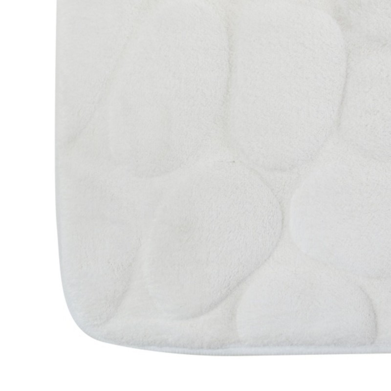 Tappetino da bagno PEBBLE in microfibra 50x80 cm Bianco MSV