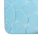 MSV Badematte PEBBLE Mikrofaser 40X60cm Hellblau