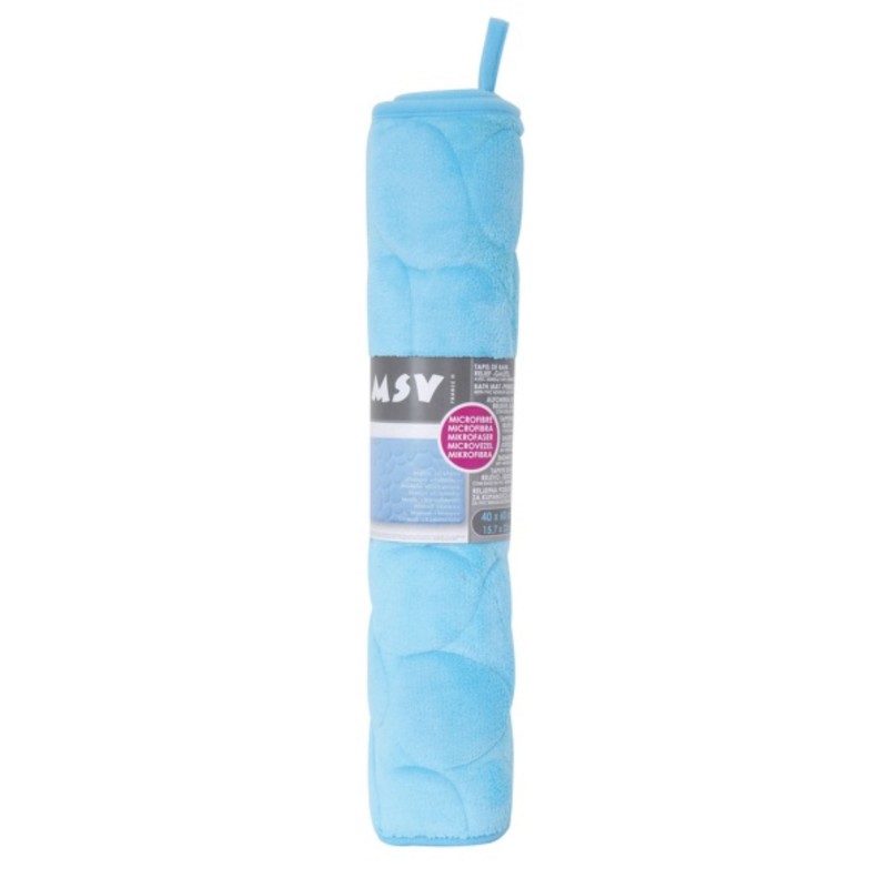 Tapis de bain Microfibre PEBBLE 40X60cm Bleu Clair MSV