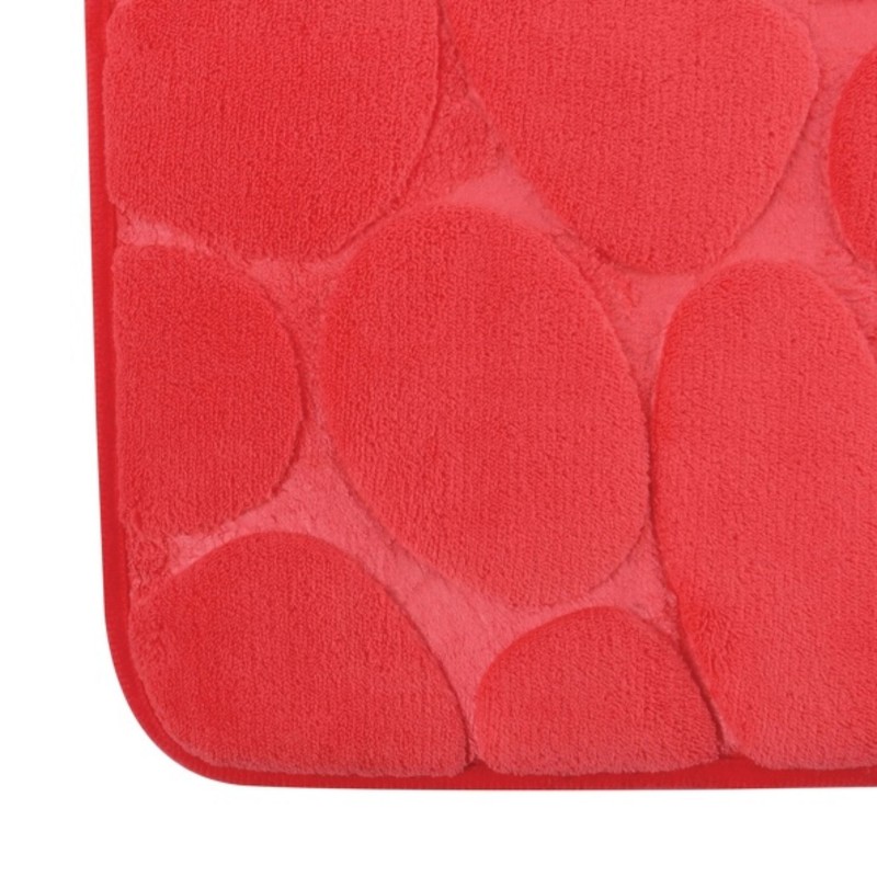 Microfiber bath mat PEBBLE 40x60cm Red MSV