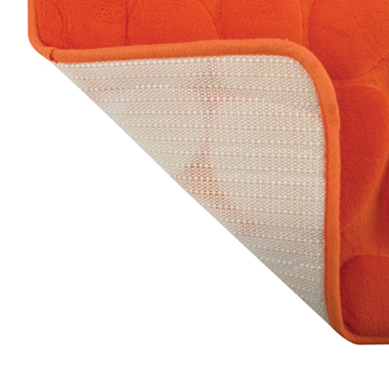 Tapis de bain Microfibre PEBBLE 50x80cm Orange Foncé MSV