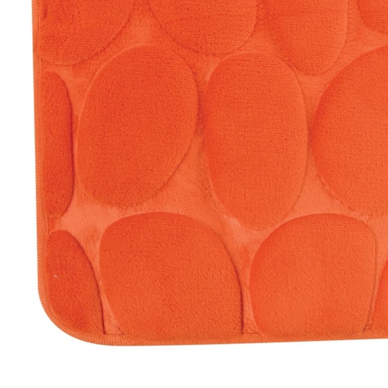 PEBBLE Alfombra de baño de microfibra 50x80 cm naranja oscuro MSV