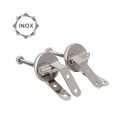 Sedile WC MDF Sentiero di ciottoli grigio - Cerniere MSV in acciaio inox