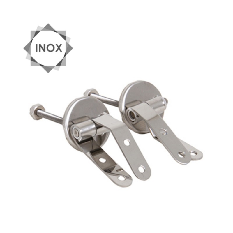 Sedile WC MDF Sentiero di ciottoli grigio - Cerniere MSV in acciaio inox