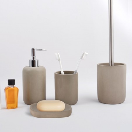 Juego de 4 accesorios de baño en Cemento BRASILIA MSV