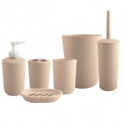 Set de accesorios de baño 6 piezas PP Beige MSV