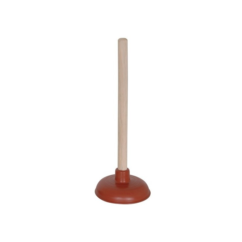 Desatascador de fregadero y lavabo con mango de madera MSV