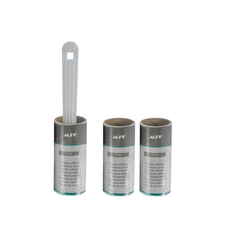 Cepillo rodillo adhesivo ropa + 2 recambios 5M MSV