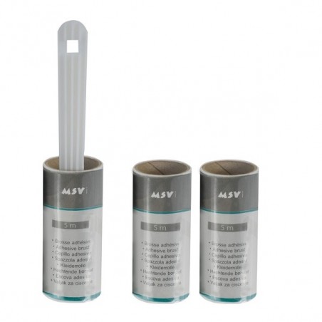 MSV Brosse rouleau adhesive à  vètement+ 2 Rechanges 5M