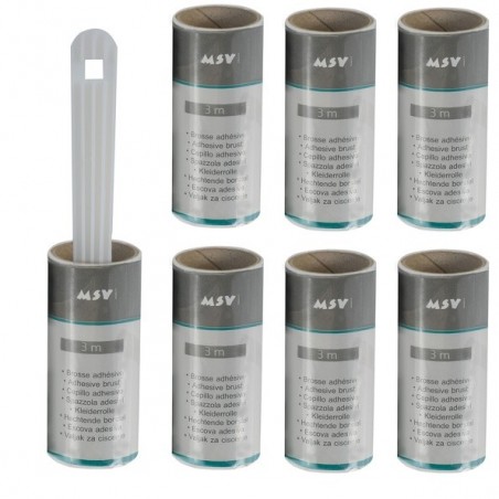Brosse rouleau adhesive à  vêtement + 6 recharges 3M MSV