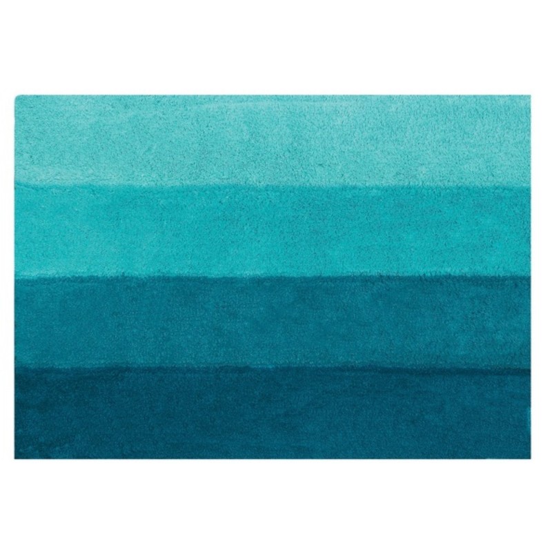 Alfombra de baño de poliéster FOUR 55x65cm Azul Petróleo Spirella