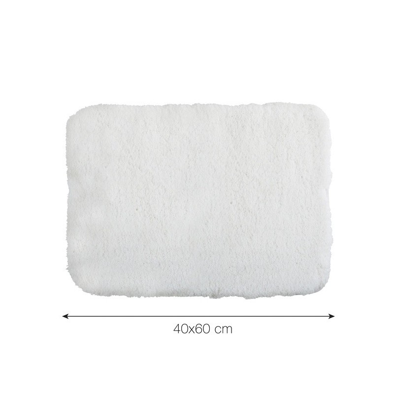Tapis de bain microfibre 40x60cm Blanc MSV