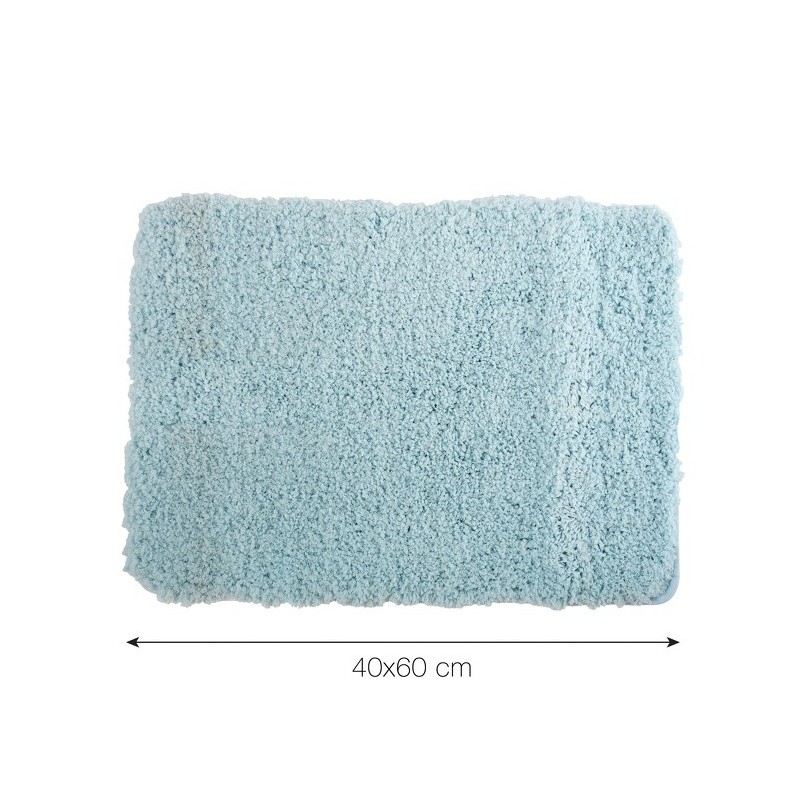Alfombra de baño de microfibra 40x60cm Azul Pastel MSV