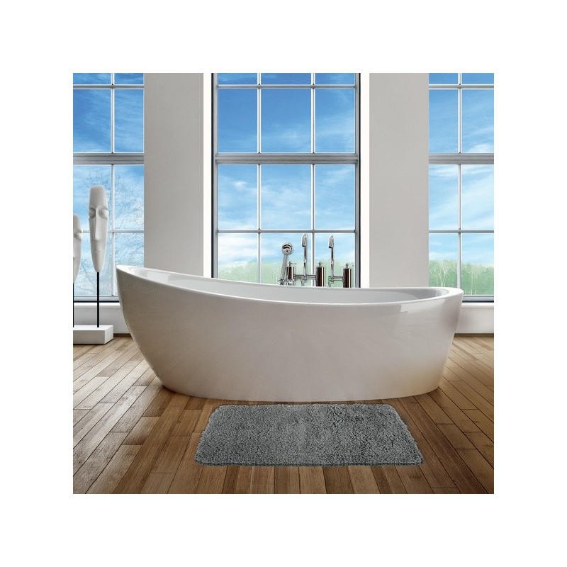 tapis de bain Microfibre 40x60cm Gris Clair MSV
